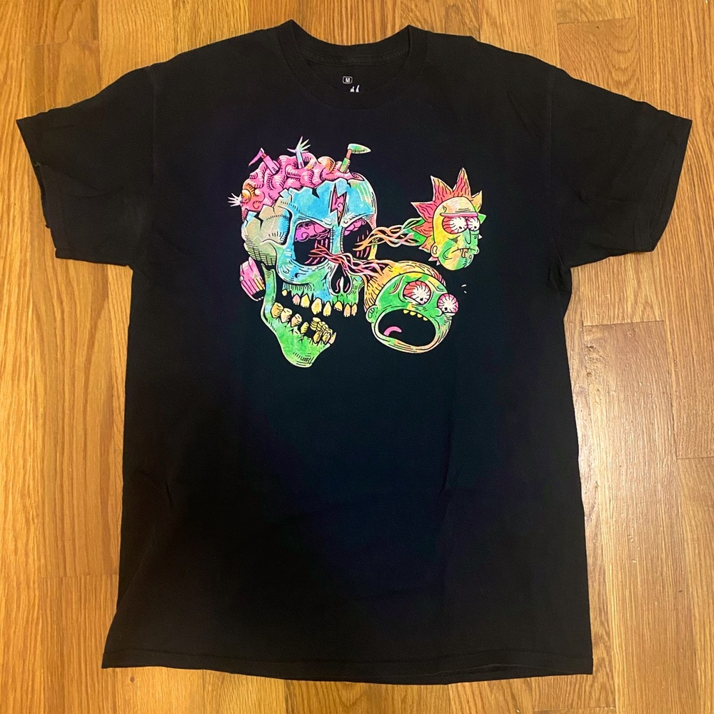 Rick & Morty with a Skull Graphic TShirt